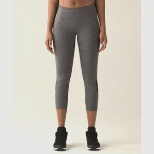 lululemon Pace Rival Crop 19" Heathered Black  Slate Leggings